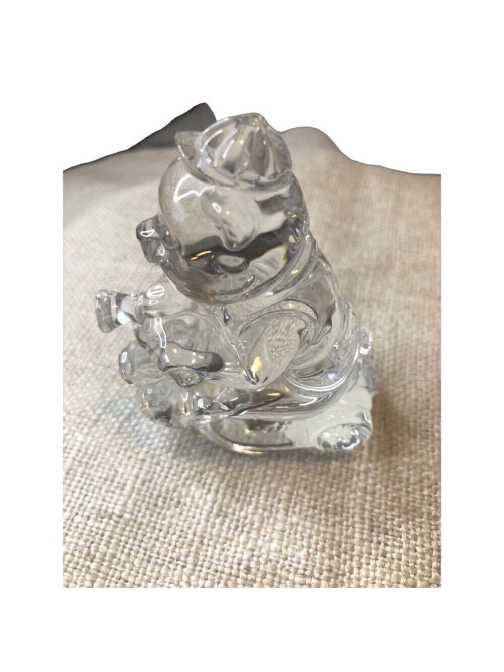 Princess House Rocking Circus Bear Figurine 24% Lead Crystal Germany Art Glass